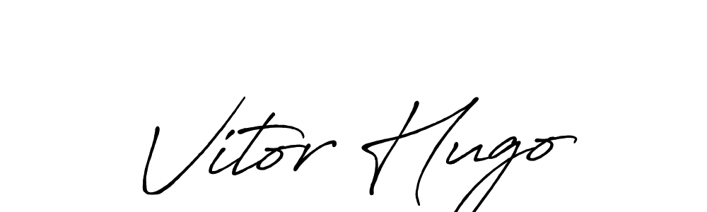 Make a beautiful signature design for name Vitor Hugo. Use this online signature maker to create a handwritten signature for free. Vitor Hugo signature style 7 images and pictures png