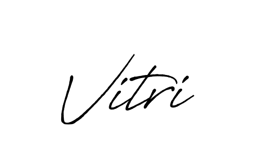 Create a beautiful signature design for name Vitri. With this signature (Antro_Vectra_Bolder) fonts, you can make a handwritten signature for free. Vitri signature style 7 images and pictures png