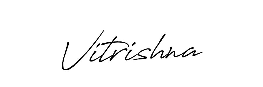 Similarly Antro_Vectra_Bolder is the best handwritten signature design. Signature creator online .You can use it as an online autograph creator for name Vitrishna. Vitrishna signature style 7 images and pictures png