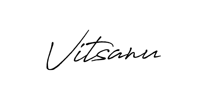 Design your own signature with our free online signature maker. With this signature software, you can create a handwritten (Antro_Vectra_Bolder) signature for name Vitsanu. Vitsanu signature style 7 images and pictures png