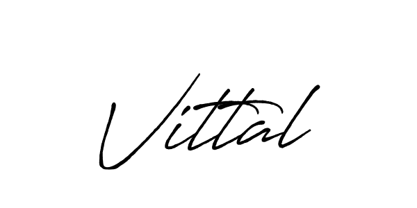 How to make Vittal signature? Antro_Vectra_Bolder is a professional autograph style. Create handwritten signature for Vittal name. Vittal signature style 7 images and pictures png