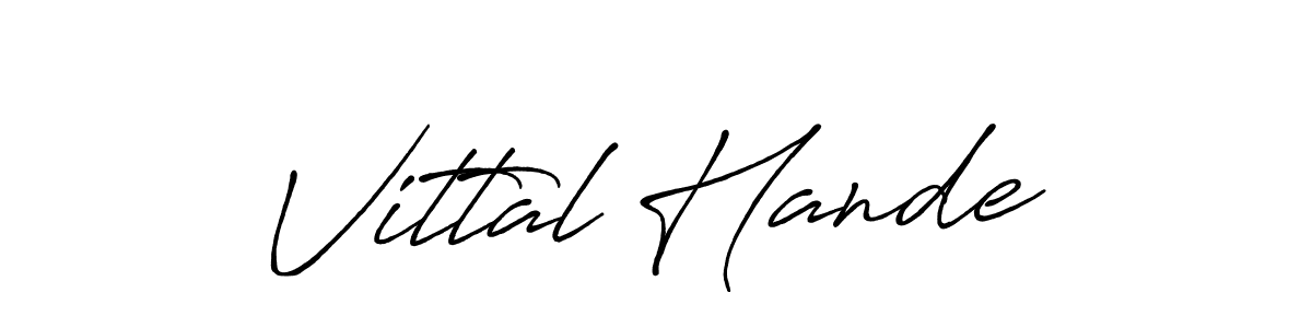 How to Draw Vittal Hande signature style? Antro_Vectra_Bolder is a latest design signature styles for name Vittal Hande. Vittal Hande signature style 7 images and pictures png