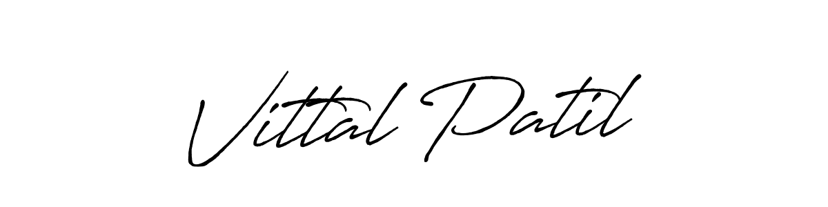 Use a signature maker to create a handwritten signature online. With this signature software, you can design (Antro_Vectra_Bolder) your own signature for name Vittal Patil. Vittal Patil signature style 7 images and pictures png