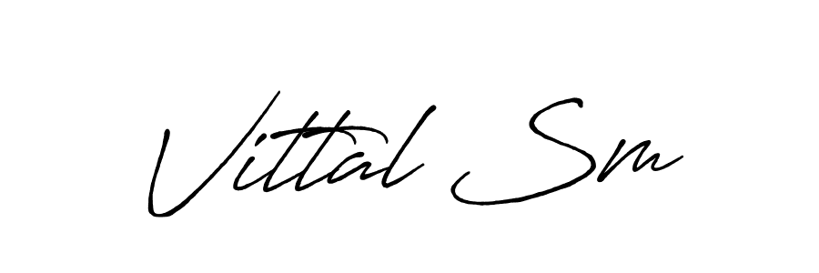 It looks lik you need a new signature style for name Vittal Sm. Design unique handwritten (Antro_Vectra_Bolder) signature with our free signature maker in just a few clicks. Vittal Sm signature style 7 images and pictures png