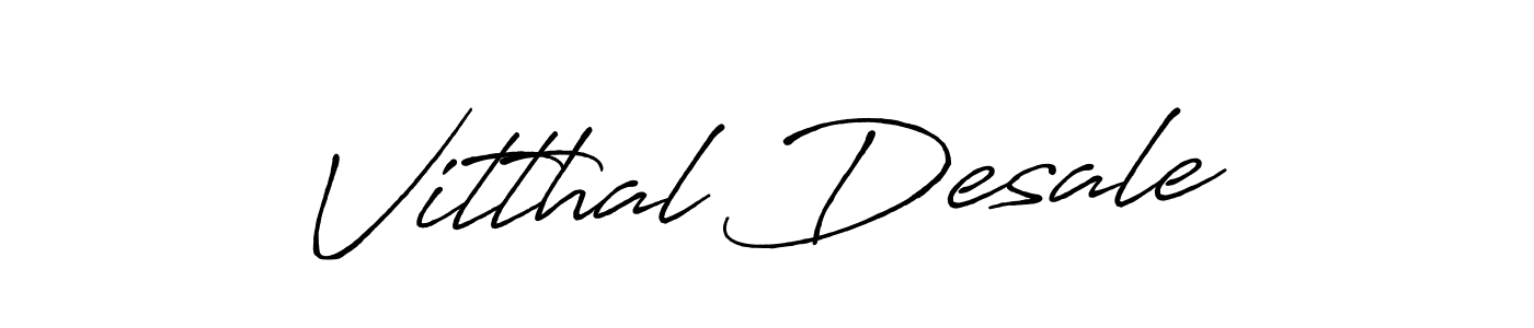 How to make Vitthal Desale signature? Antro_Vectra_Bolder is a professional autograph style. Create handwritten signature for Vitthal Desale name. Vitthal Desale signature style 7 images and pictures png