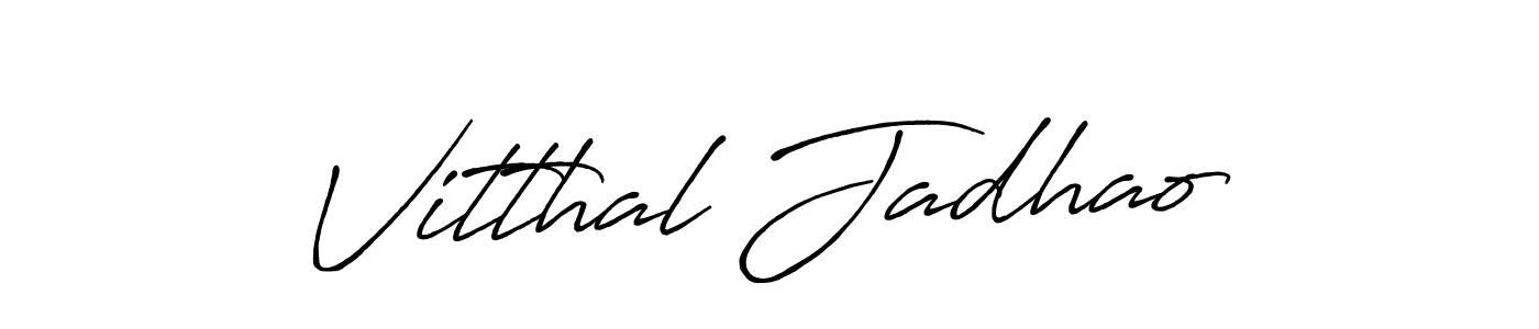 Use a signature maker to create a handwritten signature online. With this signature software, you can design (Antro_Vectra_Bolder) your own signature for name Vitthal Jadhao. Vitthal Jadhao signature style 7 images and pictures png