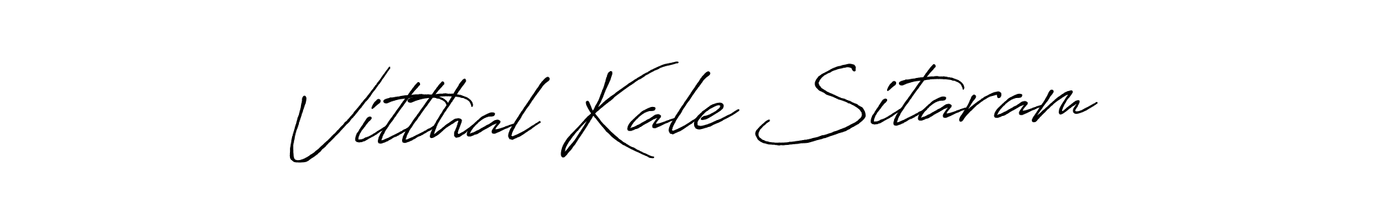 Create a beautiful signature design for name Vitthal Kale Sitaram. With this signature (Antro_Vectra_Bolder) fonts, you can make a handwritten signature for free. Vitthal Kale Sitaram signature style 7 images and pictures png