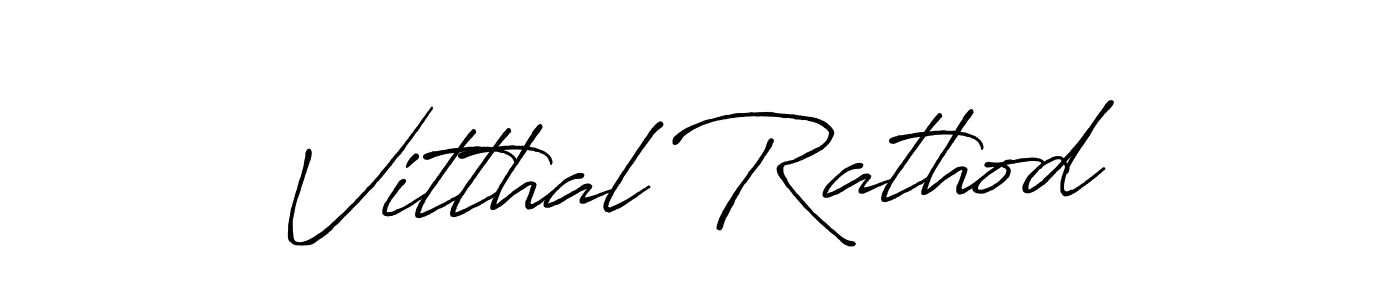 Vitthal Rathod stylish signature style. Best Handwritten Sign (Antro_Vectra_Bolder) for my name. Handwritten Signature Collection Ideas for my name Vitthal Rathod. Vitthal Rathod signature style 7 images and pictures png