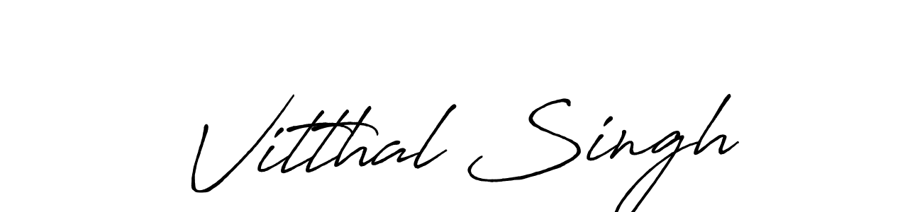 How to make Vitthal Singh signature? Antro_Vectra_Bolder is a professional autograph style. Create handwritten signature for Vitthal Singh name. Vitthal Singh signature style 7 images and pictures png