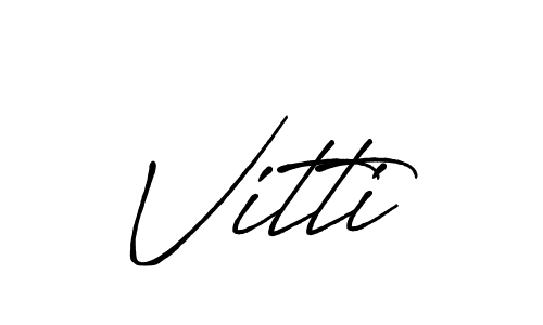 Vitti stylish signature style. Best Handwritten Sign (Antro_Vectra_Bolder) for my name. Handwritten Signature Collection Ideas for my name Vitti. Vitti signature style 7 images and pictures png