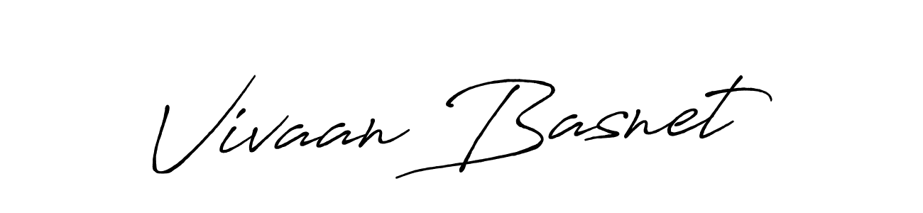 Create a beautiful signature design for name Vivaan Basnet. With this signature (Antro_Vectra_Bolder) fonts, you can make a handwritten signature for free. Vivaan Basnet signature style 7 images and pictures png