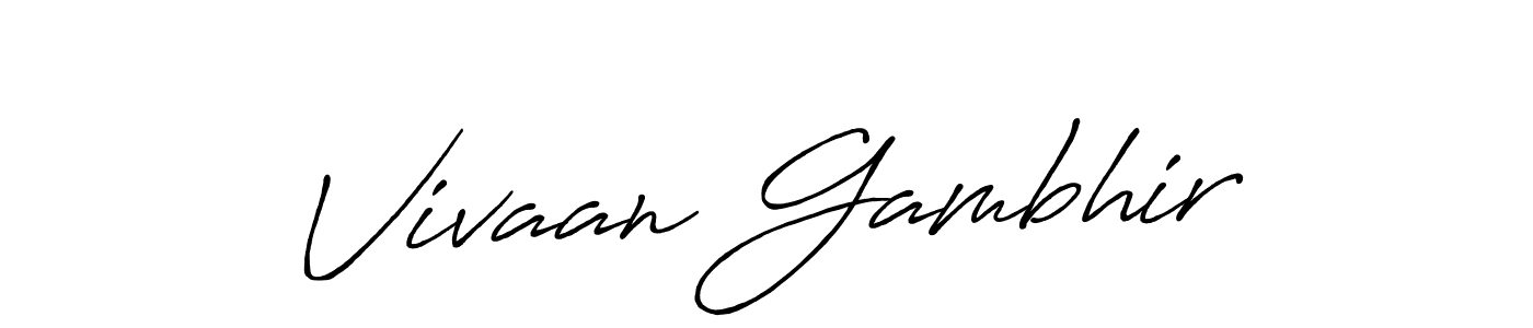 The best way (Antro_Vectra_Bolder) to make a short signature is to pick only two or three words in your name. The name Vivaan Gambhir include a total of six letters. For converting this name. Vivaan Gambhir signature style 7 images and pictures png