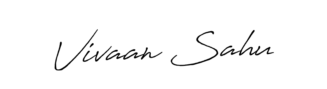 Make a beautiful signature design for name Vivaan Sahu. With this signature (Antro_Vectra_Bolder) style, you can create a handwritten signature for free. Vivaan Sahu signature style 7 images and pictures png