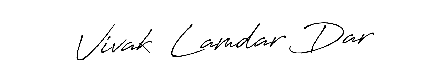 Use a signature maker to create a handwritten signature online. With this signature software, you can design (Antro_Vectra_Bolder) your own signature for name Vivak  Lamdar Dar. Vivak  Lamdar Dar signature style 7 images and pictures png