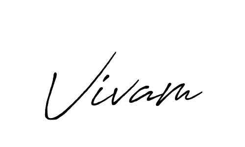 Use a signature maker to create a handwritten signature online. With this signature software, you can design (Antro_Vectra_Bolder) your own signature for name Vivam. Vivam signature style 7 images and pictures png