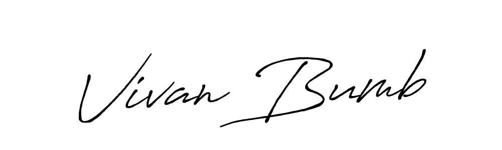 How to Draw Vivan Bumb signature style? Antro_Vectra_Bolder is a latest design signature styles for name Vivan Bumb. Vivan Bumb signature style 7 images and pictures png