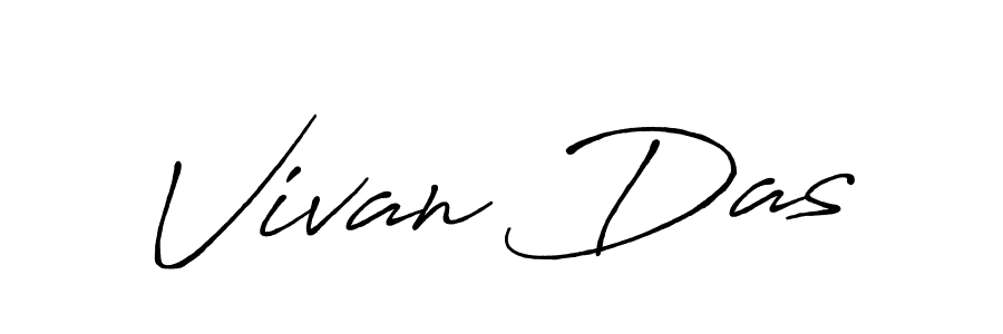 Create a beautiful signature design for name Vivan Das. With this signature (Antro_Vectra_Bolder) fonts, you can make a handwritten signature for free. Vivan Das signature style 7 images and pictures png