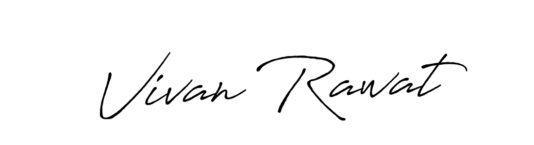 Similarly Antro_Vectra_Bolder is the best handwritten signature design. Signature creator online .You can use it as an online autograph creator for name Vivan Rawat. Vivan Rawat signature style 7 images and pictures png