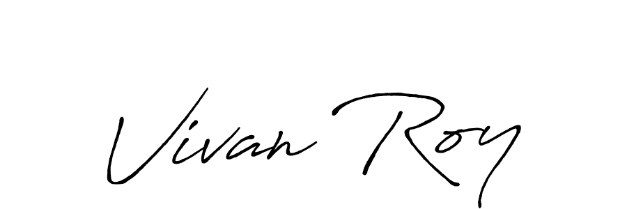 Make a beautiful signature design for name Vivan Roy. With this signature (Antro_Vectra_Bolder) style, you can create a handwritten signature for free. Vivan Roy signature style 7 images and pictures png