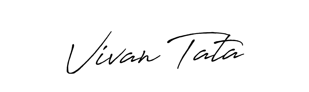 This is the best signature style for the Vivan Tata name. Also you like these signature font (Antro_Vectra_Bolder). Mix name signature. Vivan Tata signature style 7 images and pictures png