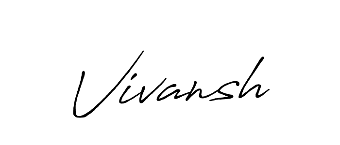 Vivansh stylish signature style. Best Handwritten Sign (Antro_Vectra_Bolder) for my name. Handwritten Signature Collection Ideas for my name Vivansh. Vivansh signature style 7 images and pictures png
