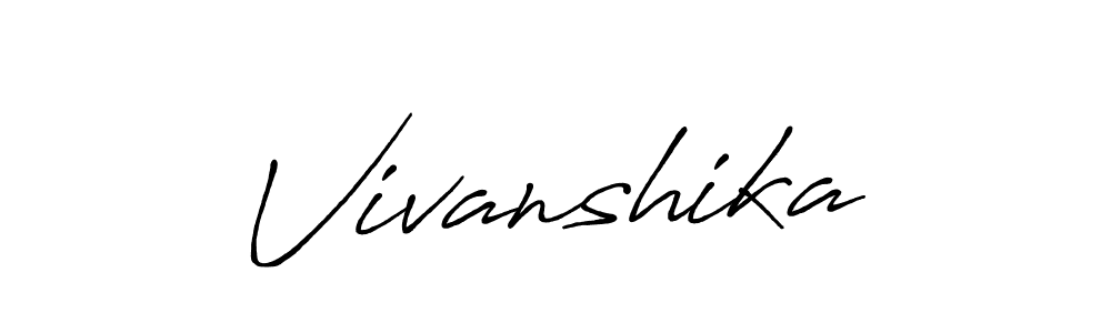 Vivanshika stylish signature style. Best Handwritten Sign (Antro_Vectra_Bolder) for my name. Handwritten Signature Collection Ideas for my name Vivanshika. Vivanshika signature style 7 images and pictures png