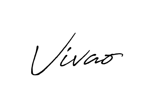 Use a signature maker to create a handwritten signature online. With this signature software, you can design (Antro_Vectra_Bolder) your own signature for name Vivao. Vivao signature style 7 images and pictures png