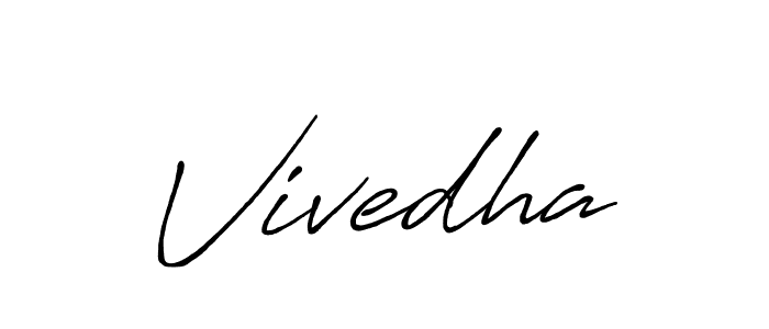 Make a beautiful signature design for name Vivedha. With this signature (Antro_Vectra_Bolder) style, you can create a handwritten signature for free. Vivedha signature style 7 images and pictures png