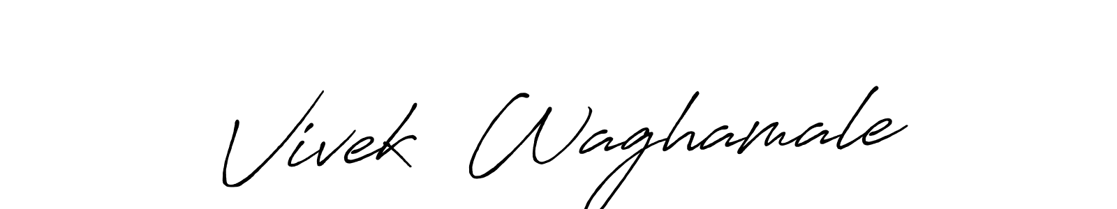 Create a beautiful signature design for name Vivek  Waghamale. With this signature (Antro_Vectra_Bolder) fonts, you can make a handwritten signature for free. Vivek  Waghamale signature style 7 images and pictures png