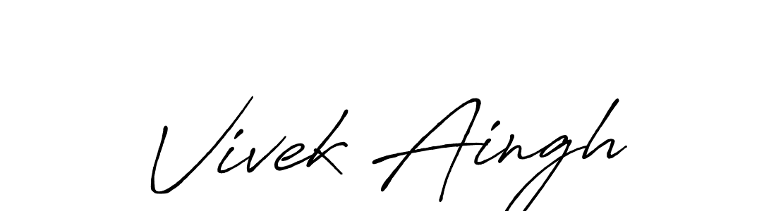 How to make Vivek Aingh signature? Antro_Vectra_Bolder is a professional autograph style. Create handwritten signature for Vivek Aingh name. Vivek Aingh signature style 7 images and pictures png