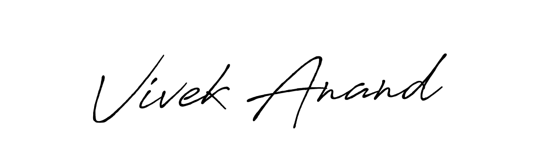 Make a beautiful signature design for name Vivek Anand. With this signature (Antro_Vectra_Bolder) style, you can create a handwritten signature for free. Vivek Anand signature style 7 images and pictures png