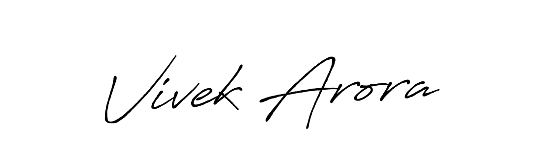 Also You can easily find your signature by using the search form. We will create Vivek Arora name handwritten signature images for you free of cost using Antro_Vectra_Bolder sign style. Vivek Arora signature style 7 images and pictures png