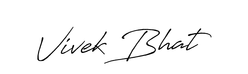 How to make Vivek Bhat signature? Antro_Vectra_Bolder is a professional autograph style. Create handwritten signature for Vivek Bhat name. Vivek Bhat signature style 7 images and pictures png