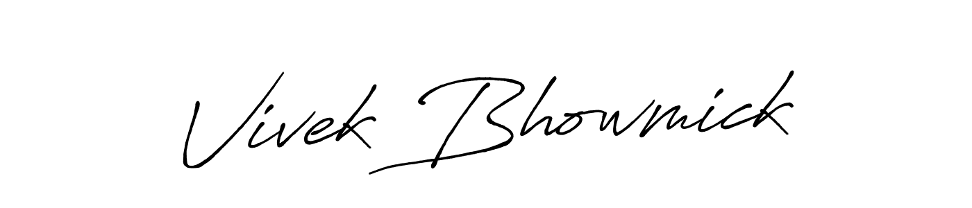Design your own signature with our free online signature maker. With this signature software, you can create a handwritten (Antro_Vectra_Bolder) signature for name Vivek Bhowmick. Vivek Bhowmick signature style 7 images and pictures png
