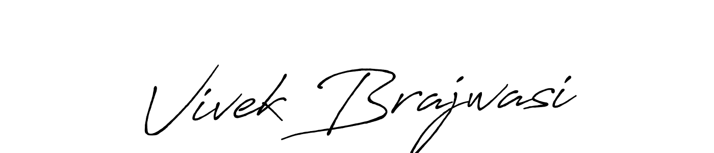 How to make Vivek Brajwasi signature? Antro_Vectra_Bolder is a professional autograph style. Create handwritten signature for Vivek Brajwasi name. Vivek Brajwasi signature style 7 images and pictures png
