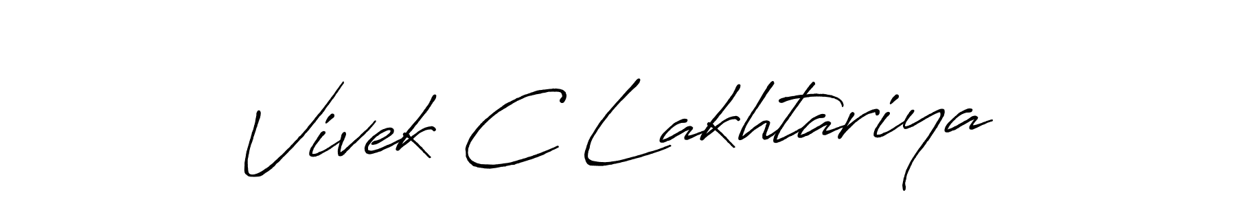 How to make Vivek C Lakhtariya signature? Antro_Vectra_Bolder is a professional autograph style. Create handwritten signature for Vivek C Lakhtariya name. Vivek C Lakhtariya signature style 7 images and pictures png