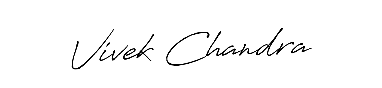 Also we have Vivek Chandra name is the best signature style. Create professional handwritten signature collection using Antro_Vectra_Bolder autograph style. Vivek Chandra signature style 7 images and pictures png