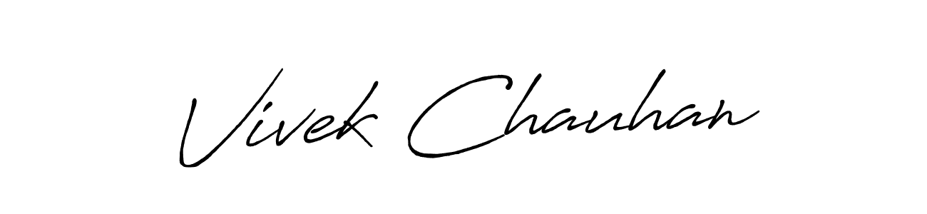 How to make Vivek Chauhan signature? Antro_Vectra_Bolder is a professional autograph style. Create handwritten signature for Vivek Chauhan name. Vivek Chauhan signature style 7 images and pictures png