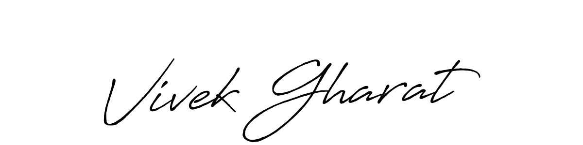 It looks lik you need a new signature style for name Vivek Gharat. Design unique handwritten (Antro_Vectra_Bolder) signature with our free signature maker in just a few clicks. Vivek Gharat signature style 7 images and pictures png