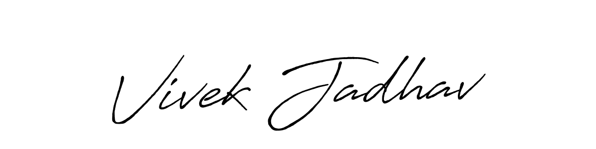 It looks lik you need a new signature style for name Vivek Jadhav. Design unique handwritten (Antro_Vectra_Bolder) signature with our free signature maker in just a few clicks. Vivek Jadhav signature style 7 images and pictures png