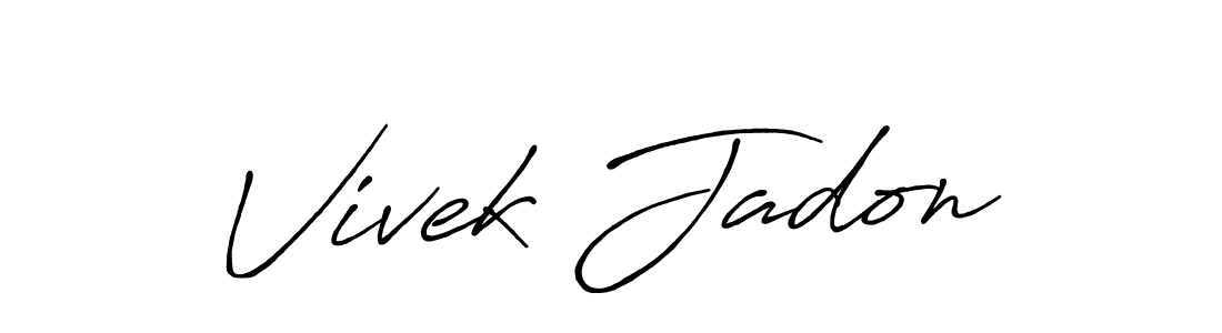 Here are the top 10 professional signature styles for the name Vivek Jadon. These are the best autograph styles you can use for your name. Vivek Jadon signature style 7 images and pictures png