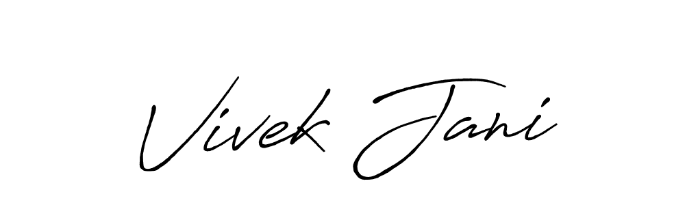 Antro_Vectra_Bolder is a professional signature style that is perfect for those who want to add a touch of class to their signature. It is also a great choice for those who want to make their signature more unique. Get Vivek Jani name to fancy signature for free. Vivek Jani signature style 7 images and pictures png
