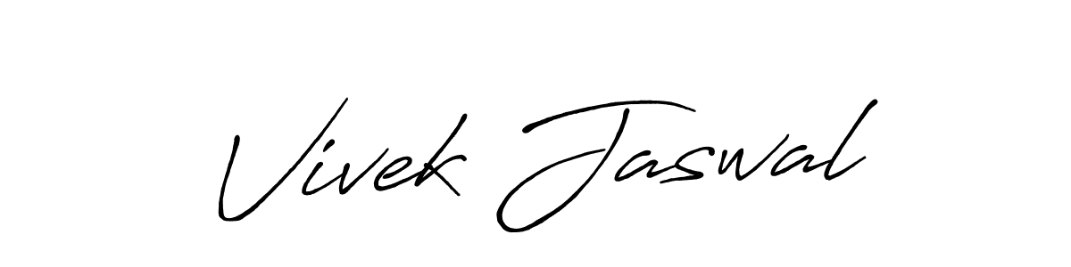Vivek Jaswal stylish signature style. Best Handwritten Sign (Antro_Vectra_Bolder) for my name. Handwritten Signature Collection Ideas for my name Vivek Jaswal. Vivek Jaswal signature style 7 images and pictures png