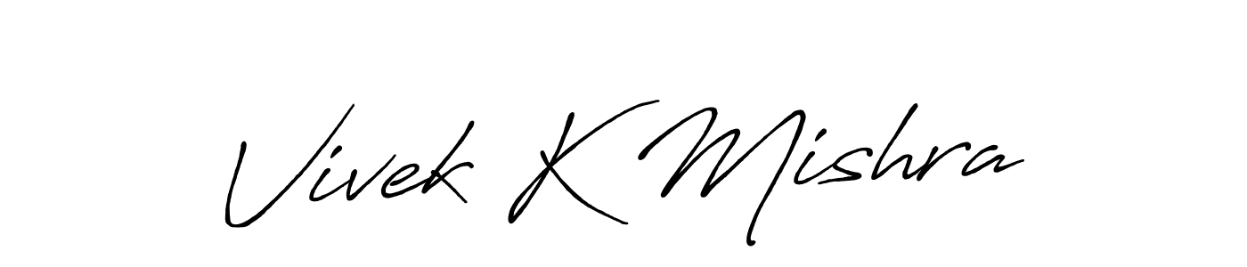 Similarly Antro_Vectra_Bolder is the best handwritten signature design. Signature creator online .You can use it as an online autograph creator for name Vivek K Mishra. Vivek K Mishra signature style 7 images and pictures png