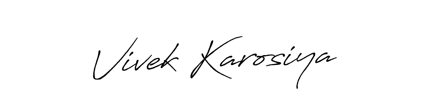 Also You can easily find your signature by using the search form. We will create Vivek Karosiya name handwritten signature images for you free of cost using Antro_Vectra_Bolder sign style. Vivek Karosiya signature style 7 images and pictures png