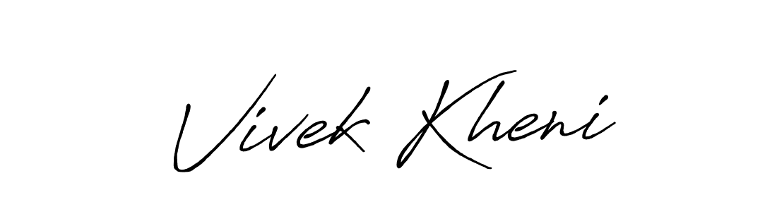 Make a beautiful signature design for name Vivek Kheni. With this signature (Antro_Vectra_Bolder) style, you can create a handwritten signature for free. Vivek Kheni signature style 7 images and pictures png