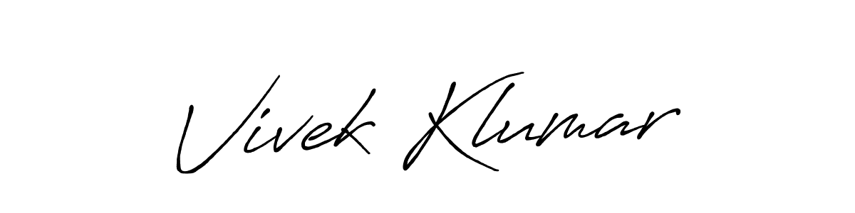 Also You can easily find your signature by using the search form. We will create Vivek Klumar name handwritten signature images for you free of cost using Antro_Vectra_Bolder sign style. Vivek Klumar signature style 7 images and pictures png