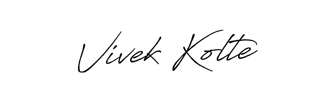 Antro_Vectra_Bolder is a professional signature style that is perfect for those who want to add a touch of class to their signature. It is also a great choice for those who want to make their signature more unique. Get Vivek Kolte name to fancy signature for free. Vivek Kolte signature style 7 images and pictures png