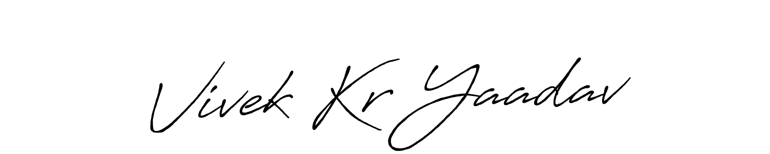 Use a signature maker to create a handwritten signature online. With this signature software, you can design (Antro_Vectra_Bolder) your own signature for name Vivek Kr Yaadav. Vivek Kr Yaadav signature style 7 images and pictures png