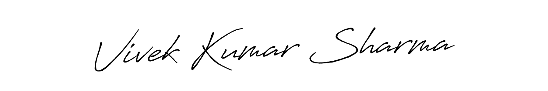 Vivek Kumar Sharma stylish signature style. Best Handwritten Sign (Antro_Vectra_Bolder) for my name. Handwritten Signature Collection Ideas for my name Vivek Kumar Sharma. Vivek Kumar Sharma signature style 7 images and pictures png